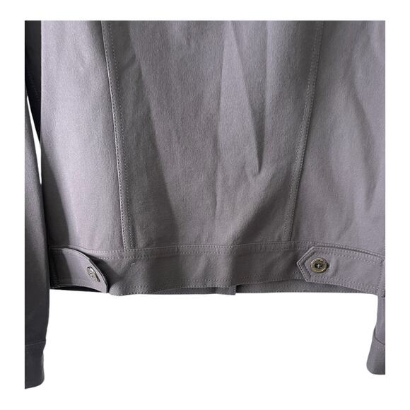 St. John Sport Button Front Jacket Stretch Long Sleeve Collared Gray Size Small - Picture 12 of 13